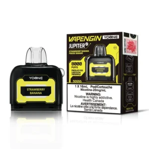 Strawberry Banana-Vapengin Jupiter 2 Starter Kit 6500 Puffs (5 kits)